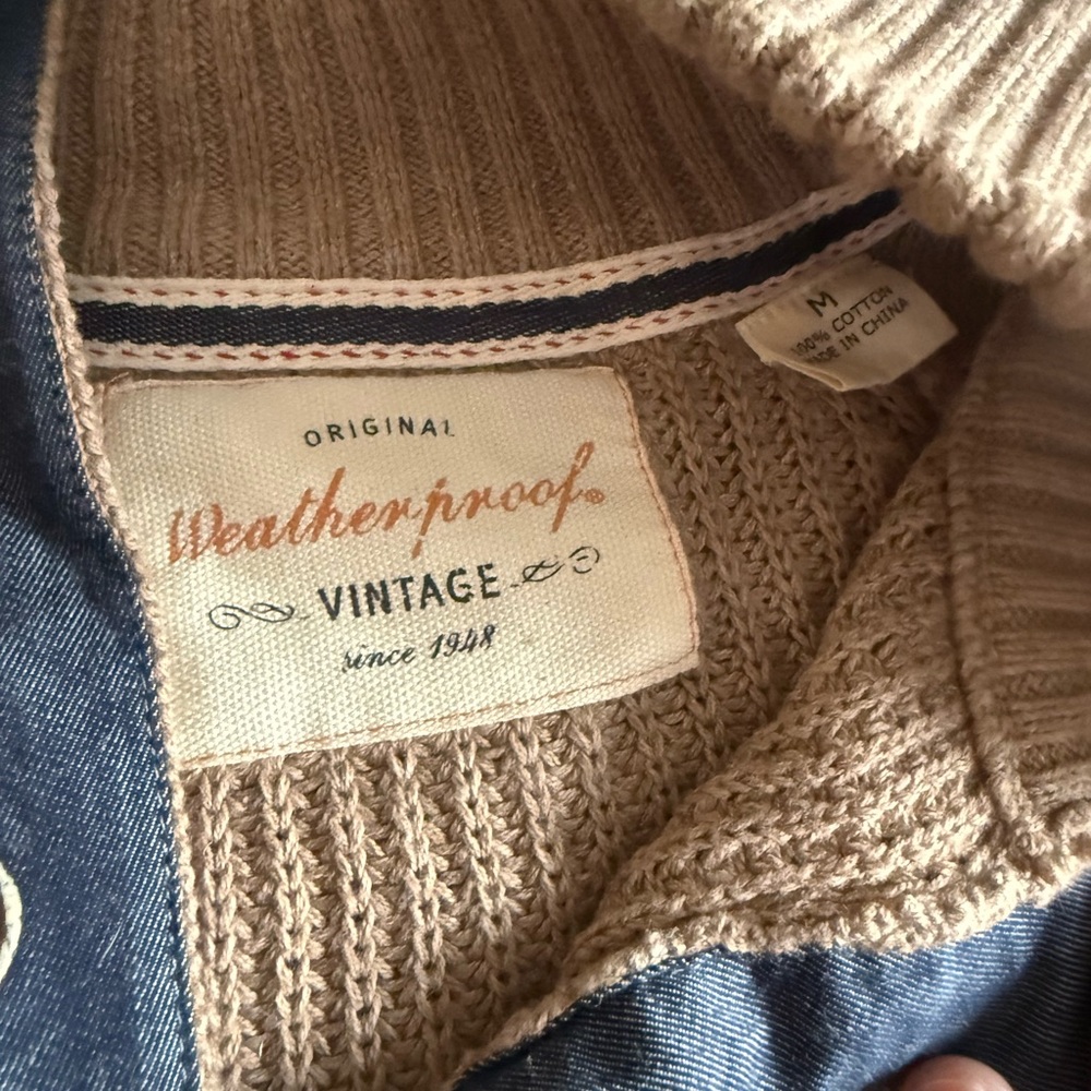 Weatherproof Men's Beige Sweater size medium - Picture 2 of 7